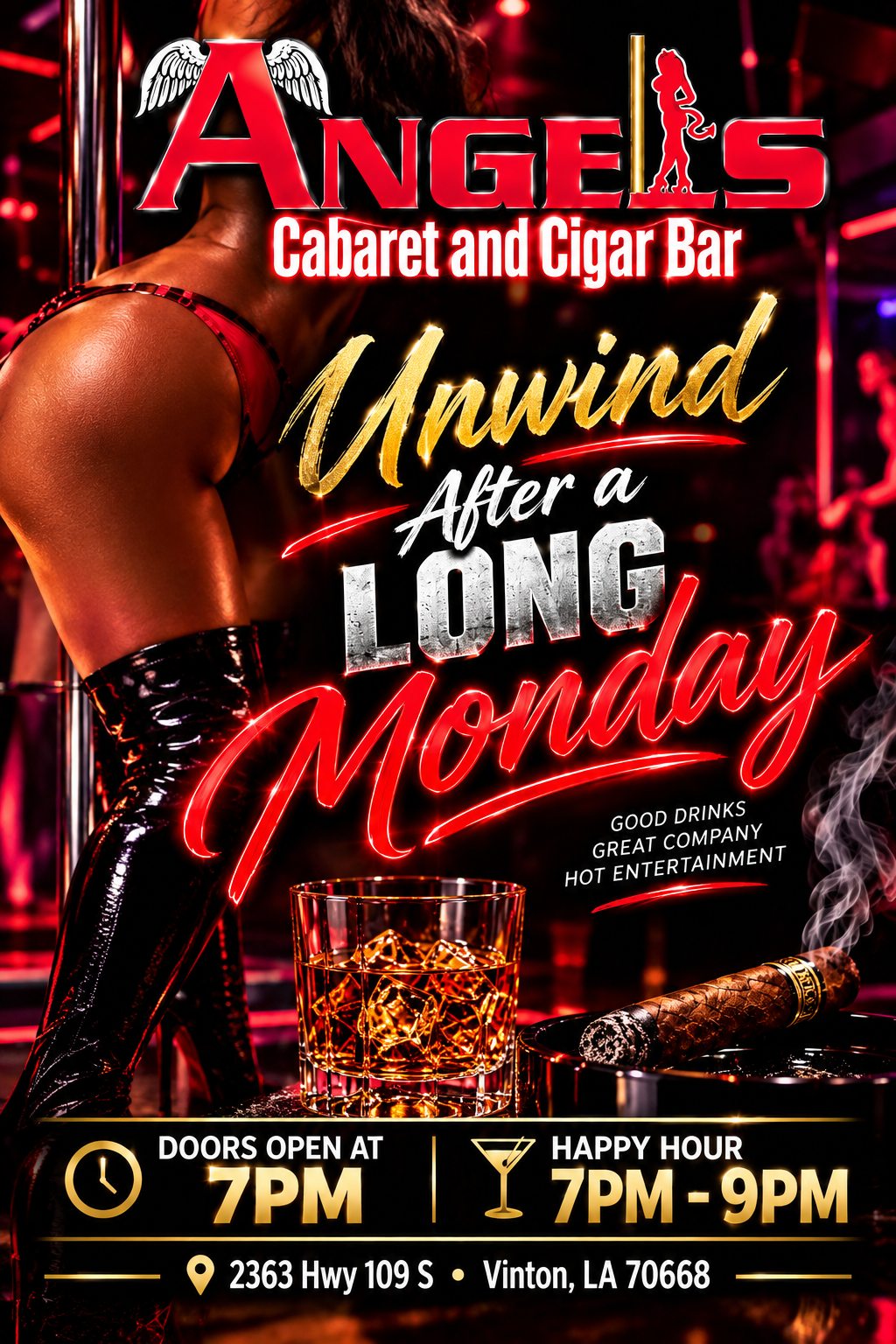 Unwind After a Long Monday flyer